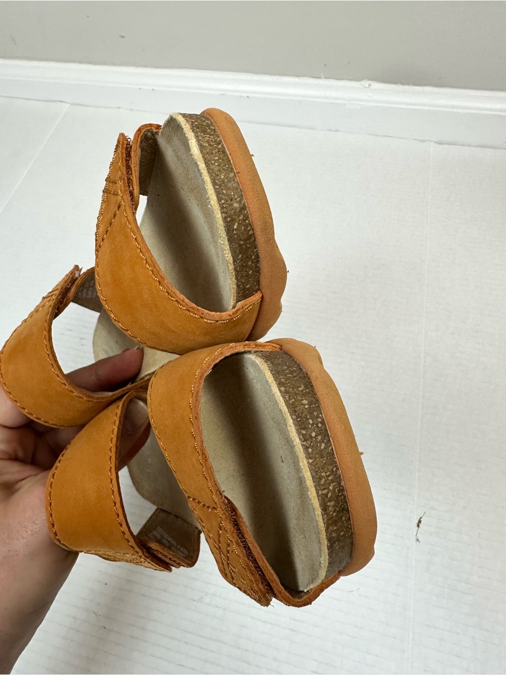 Dansko Maddy Milled Nubuck Cork Wedge Sandals Orange Size 40 EU - 9.5/10 US - Picture 11 of 12